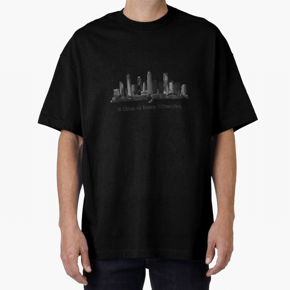 16 Cities 48 Teams 1 Champion World Cup 2026 Soccer T-Shirt_83656371 Oversized T-Shirt Bring Champion Energy into FIFA World Cup 2026 Group Stage for Fans of Neymar, Haaland and Cristiano Ronaldo and France and Portugal, Bringing Football History,